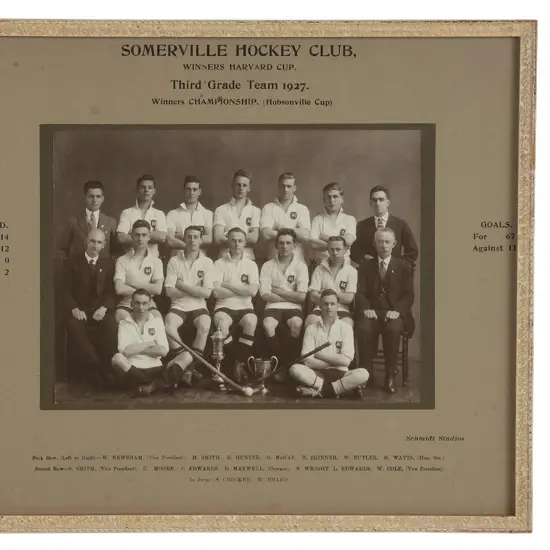 Schmidt Studios 'Somerville Hockey Club third grade team 1927',